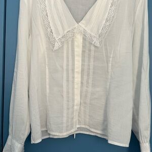 Reformation Classic White Blouse